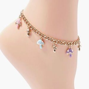 Forever 21 mushroom ankle bracelet